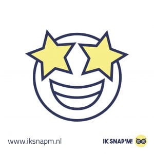 Emoji met ster ogen